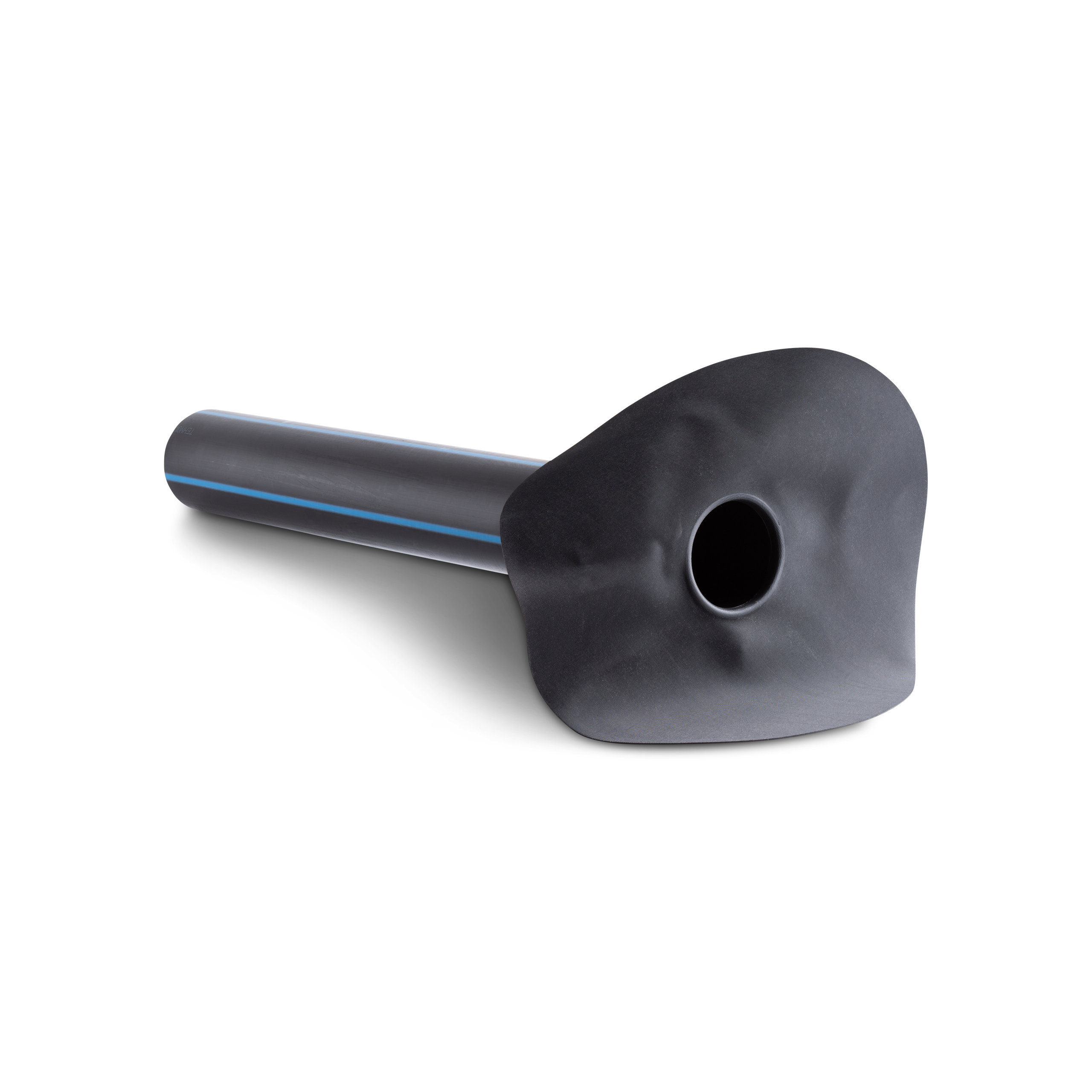 EPDM dakdoorvoer 90° - doorsnee 75 mm - lengte uitloop 600 mm (bestelnr. 0916)