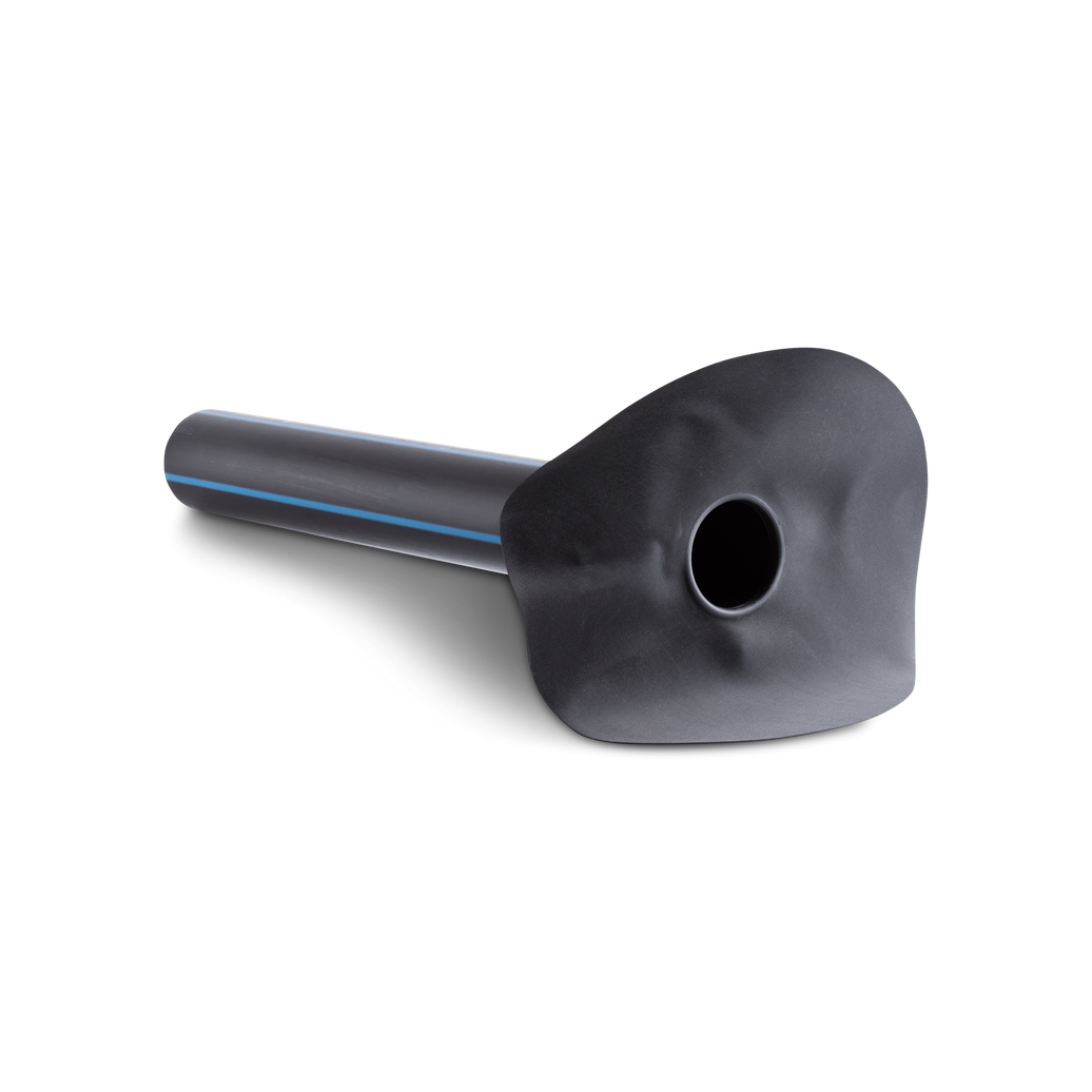 EPDM dakdoorvoer 90° - doorsnee 75 mm - lengte uitloop 600 mm (bestelnr. 0916)