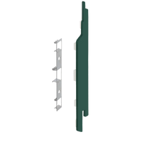 Keralit eindkap+connector rechts (2865) voor 2814 (5 stuks) 143 mm