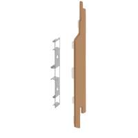 Keralit eindkap+connector rechts (2865) voor 2814 (5 stuks) 143 mm