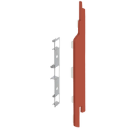 Keralit eindkap+connector rechts (2865) voor 2814 (5 stuks) 143 mm