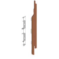 Keralit eindkap+connector rechts (2865) voor 2814 (5 stuks) 143 mm