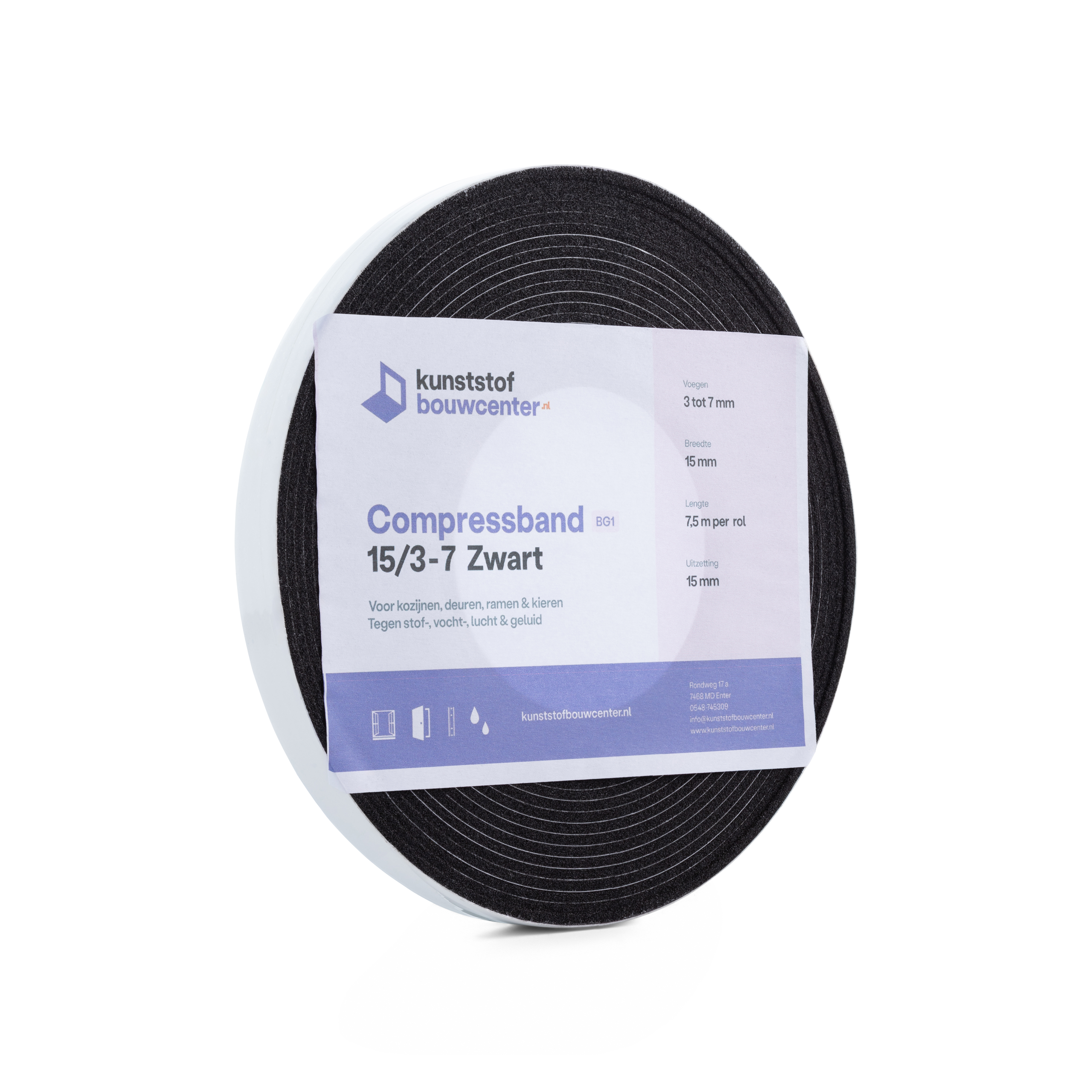 Compriband BG1 10 3-7 mm (7,5 mtr1 per rol) (bestelnr. 0828)