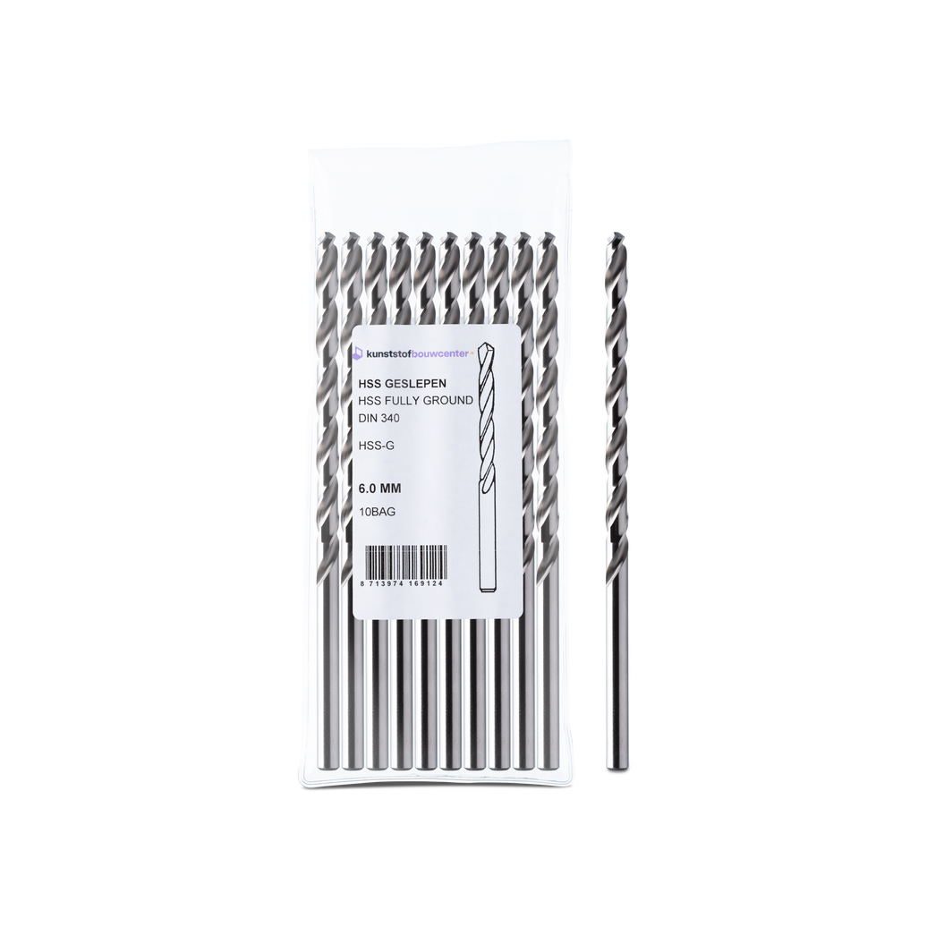 IJzerboor 6,0x140 mm HSS Splitpoint VE (10 stuks) (bestelnr. 0856)