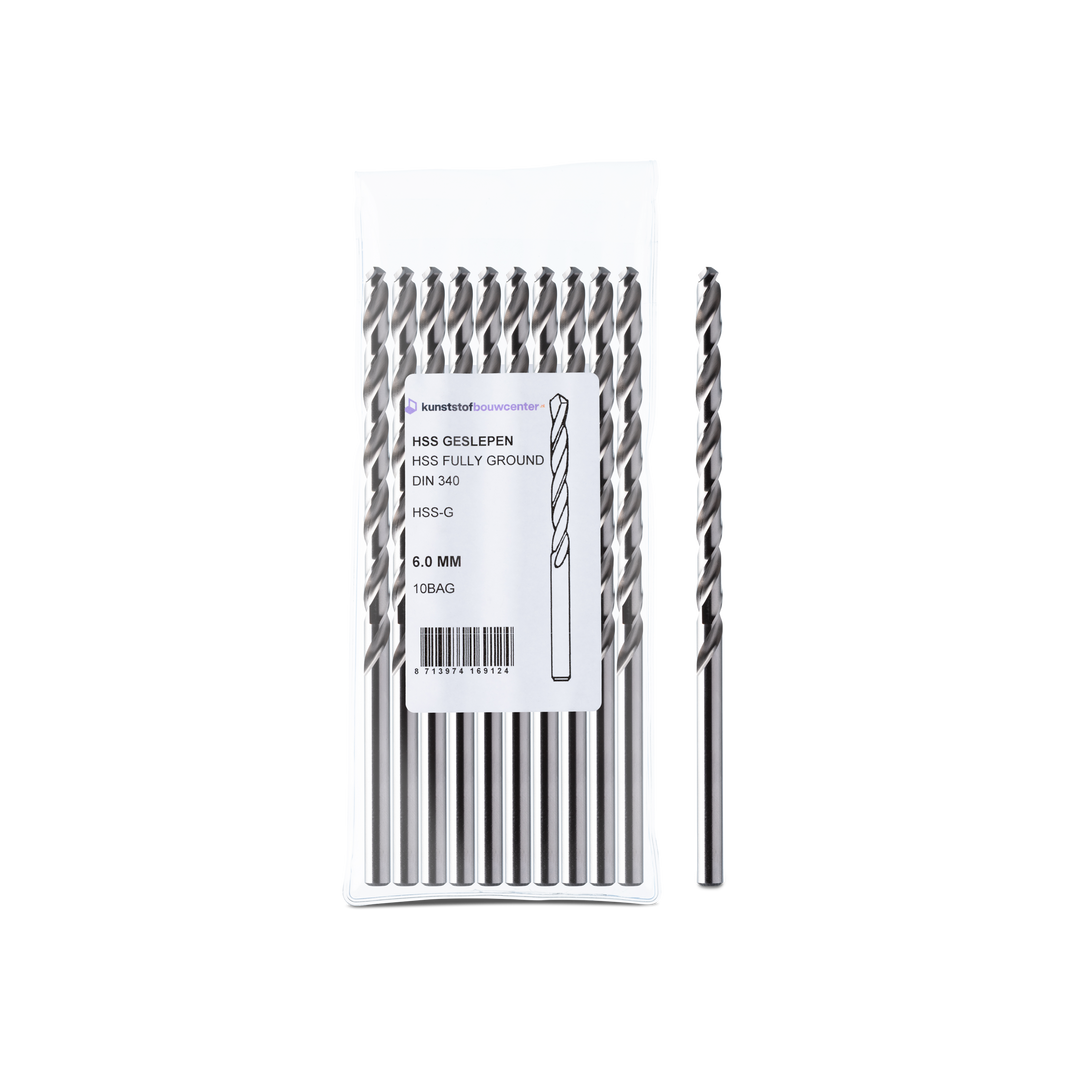 IJzerboor 6,0x140 mm HSS Splitpoint VE (10 stuks) (bestelnr. 0856)