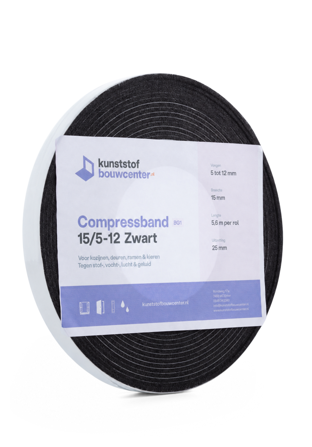 Compriband BG1 15 5-12 mm (5,6 mtr per rol) (bestelnr. 0829)