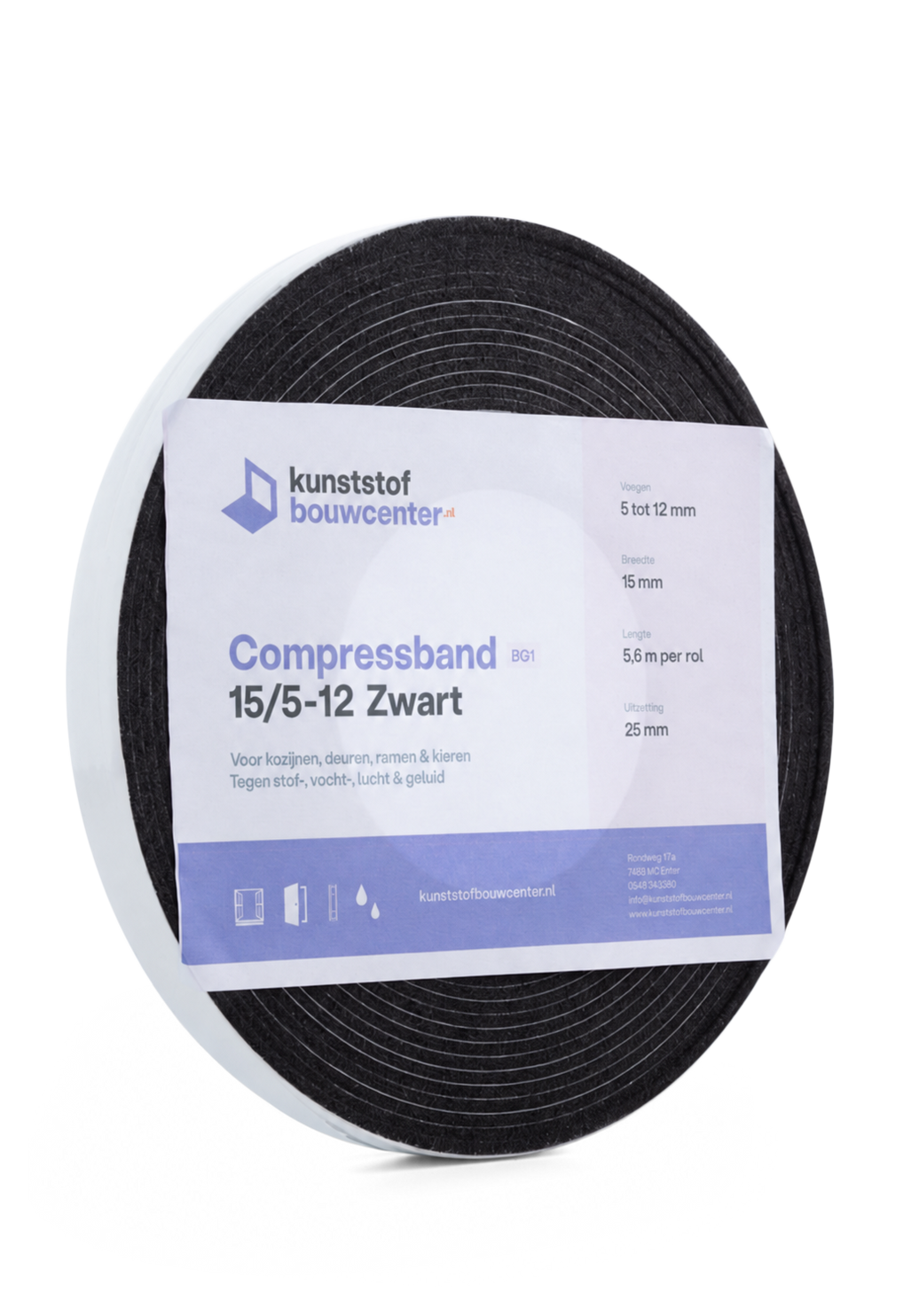 Compriband BG1 15 5-12 mm (5,6 mtr per rol) (bestelnr. 0829)