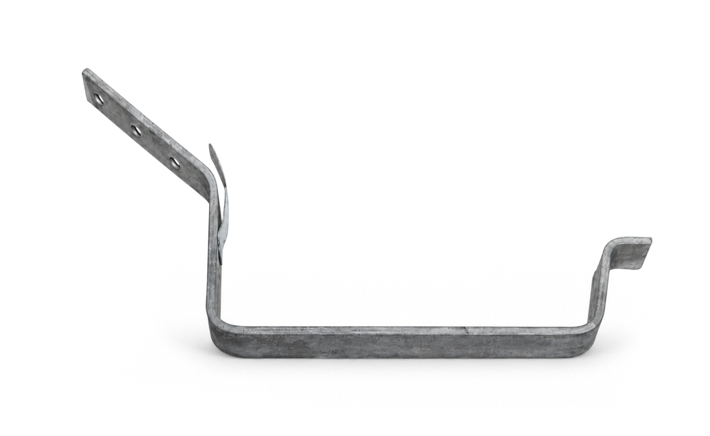 Dakbeugel B37 gegalvaniseerd met staart 45 graden en lip (30 mm) (bestelnr. 0540)