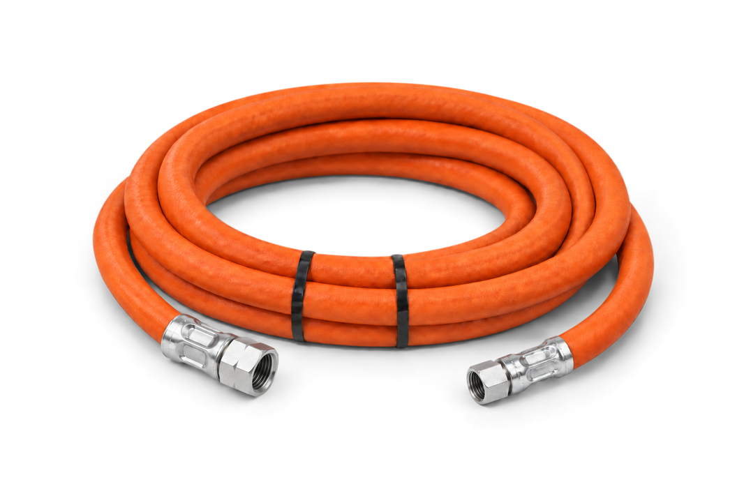 Gasslang met aangeperste koppelingen (2,5 mtr x 3/8 x M10) (bestelnr. 0699)