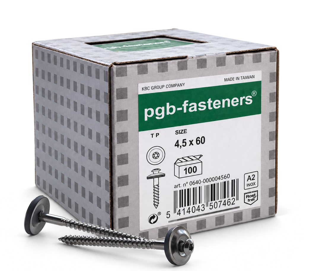 KBC Duraline Spenglerschroef RVS A2 - 4,5x60 mm - doos 100 stuks (bestelnr. 0640)