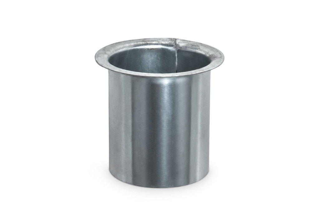 Tapeind (steekpijp) voor bakgoot (B37 en B44) zink voor buis (Ø70 mm) (bestelnr. 0556)