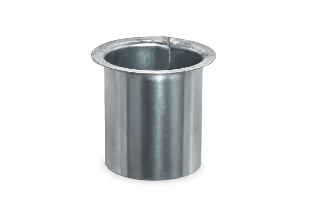 Tapeind (steekpijp) voor bakgoot (B37 en B44) zink voor buis (Ø80 mm) (bestelnr. 0557)