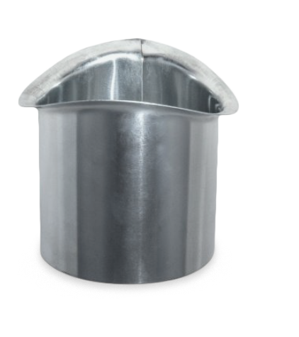 Tapeind (steekpijp) voor mastgoot (M37 en M44) zink voor buis (Ø70 mm) (bestelnr. 0572)