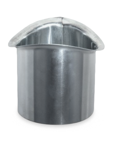 Tapeind (steekpijp) voor mastgoot (M37 en M44) zink voor buis (Ø80 mm) (bestelnr. 0573)