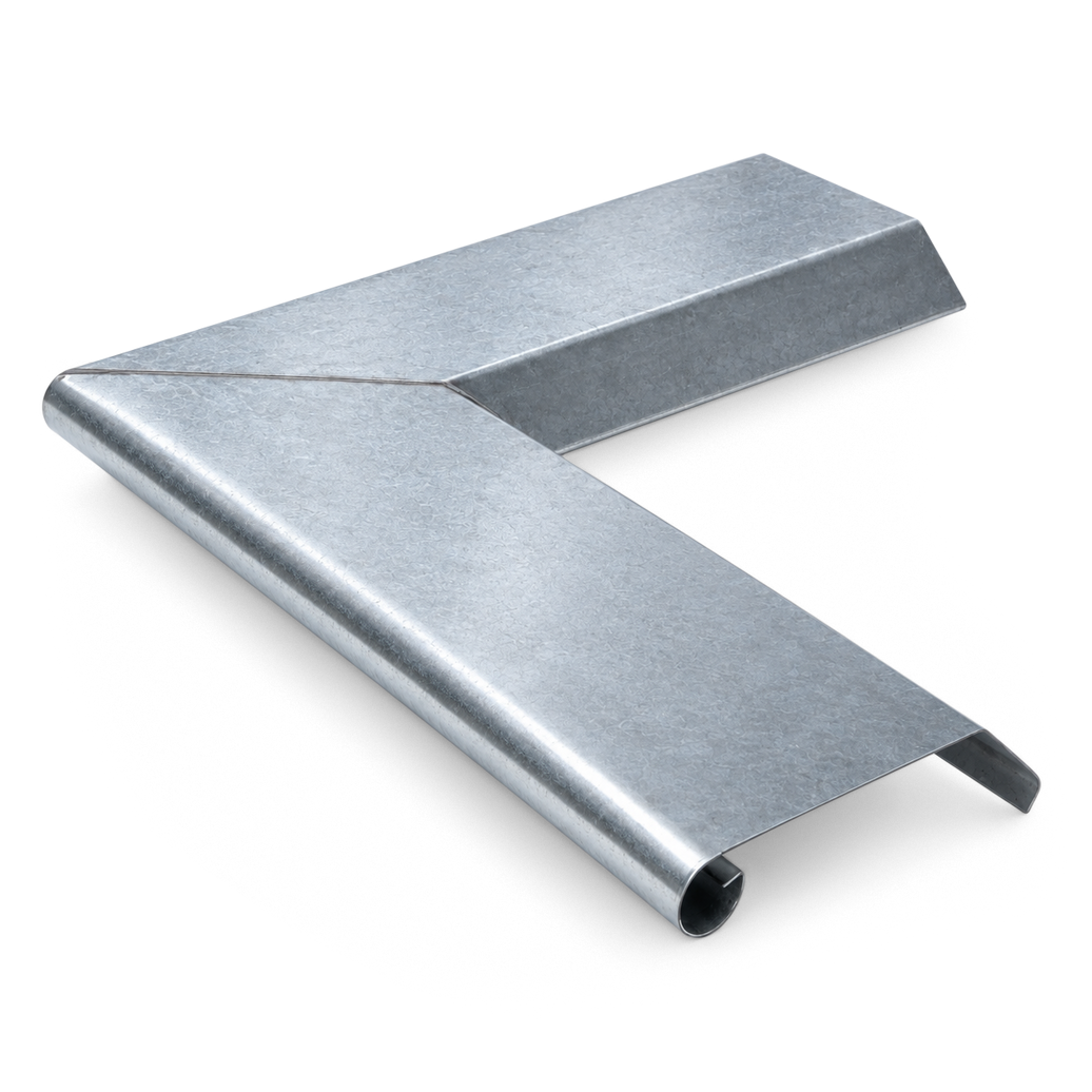 Zinken buitenhoek D100 350x350 mm (bestelnr. 0636)